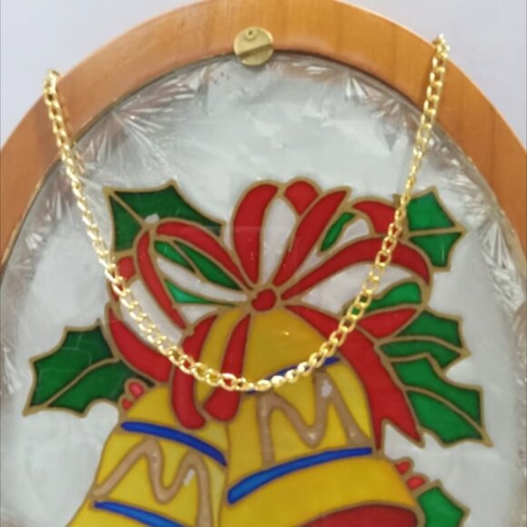 Vintage Stained Glass Christmas Bells Christmas Ornament Sun-catcher - Picture 5 of 6